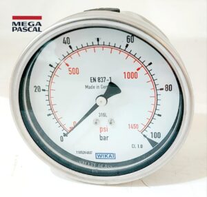 wika 232.50.100 100 bar 2Tig psi 1/2 NPT rue exzentr